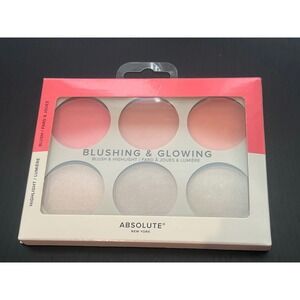 Absolute New York Blushing & Glowing Blush and Highlight Palette Light to Medium